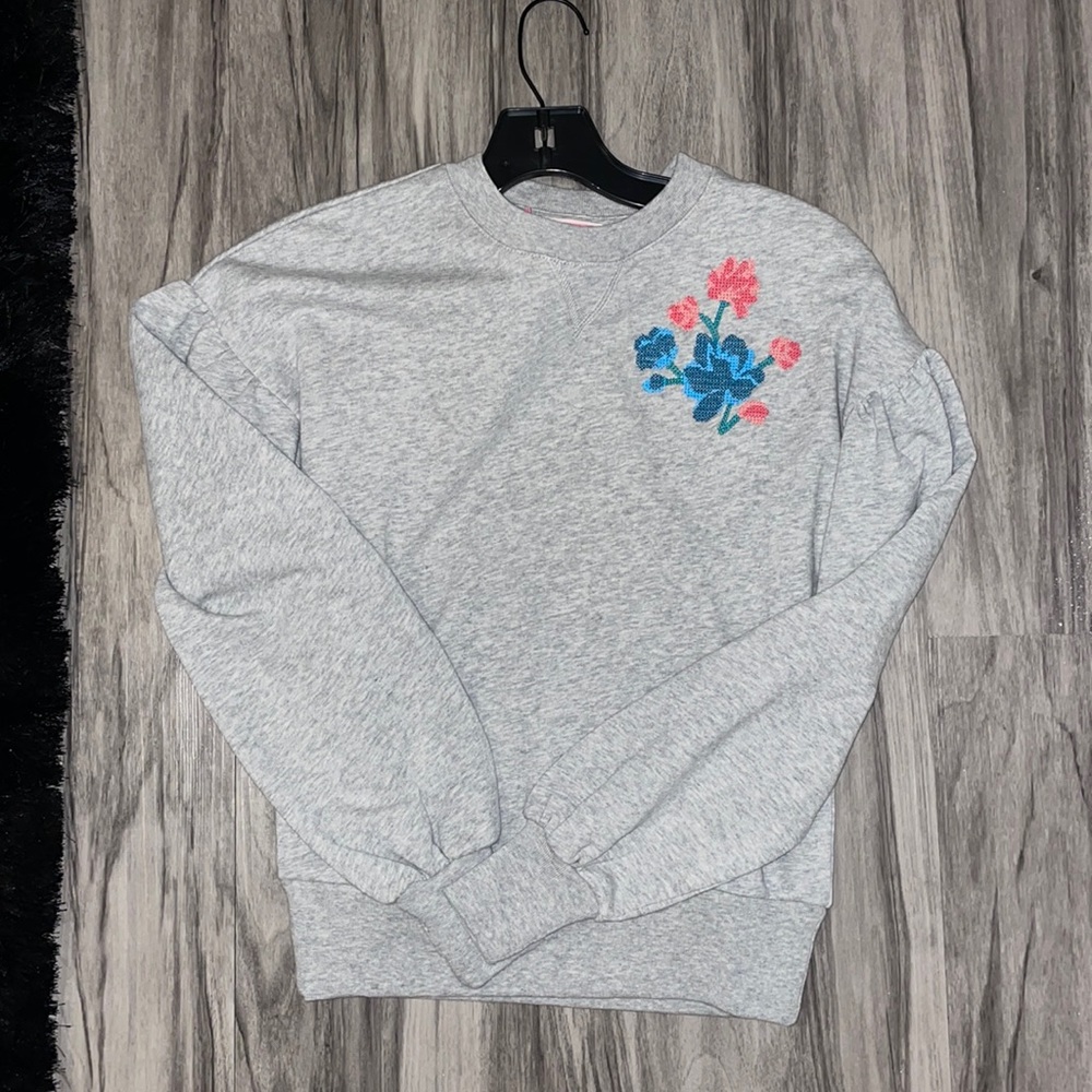 Kate spade grey floral embellished sweater XS - Picture 1 of 3